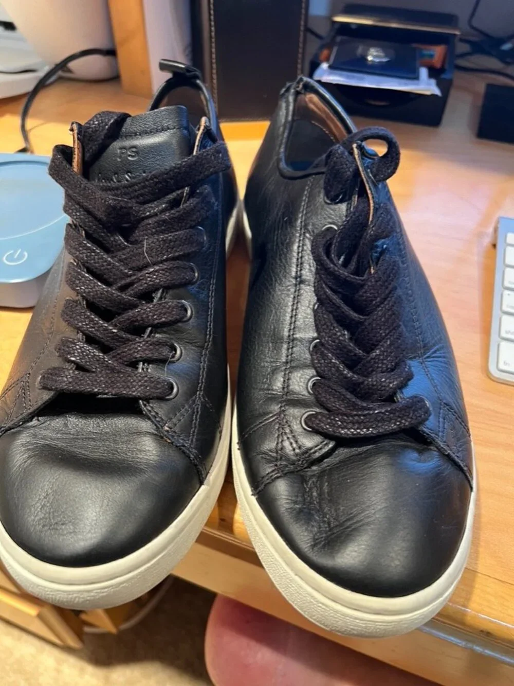 PS Paul Smith Mens Miyata Shoes Sneakers Black Leather 8669 US8 - UK7-EUR 41